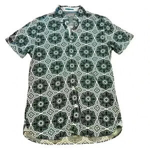 Ted Baker London Women’s Short Sleeve Button Down Blouse Size 2 (XS) Cotton
